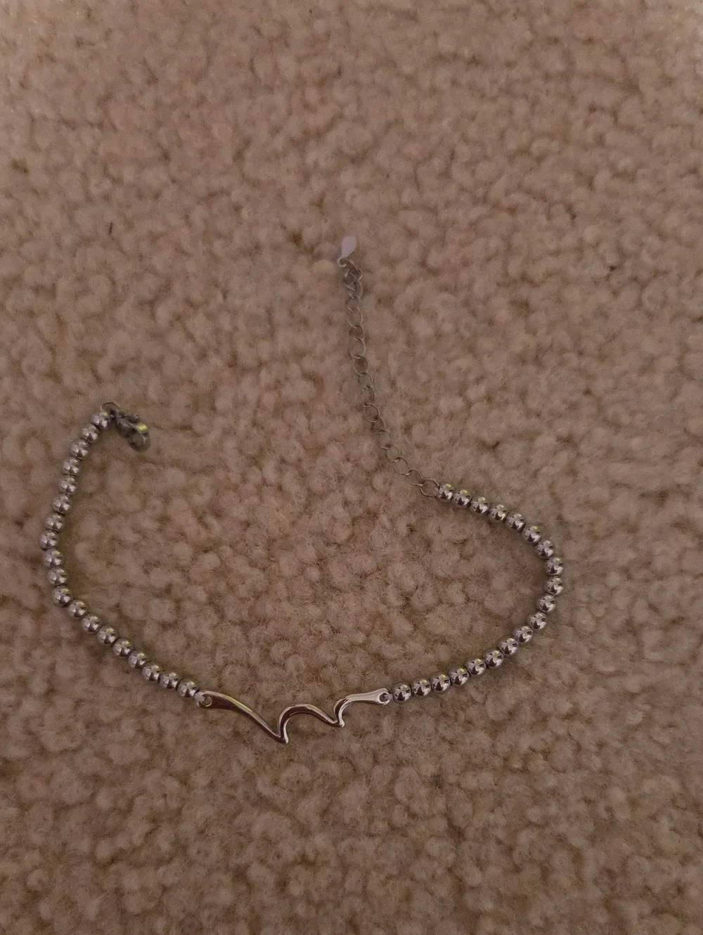 Elegant Silver Heart Wave Bracelet for Women
